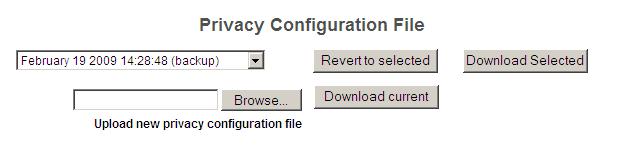 Privacy configuration file.