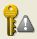 key with warning icon