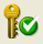 key with checkmark icon