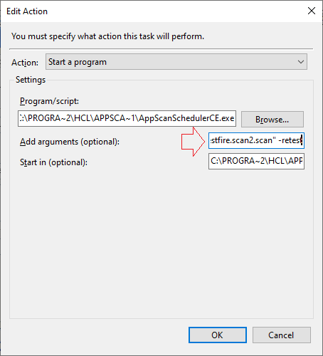 The Scheduled Task Properties dialog box
