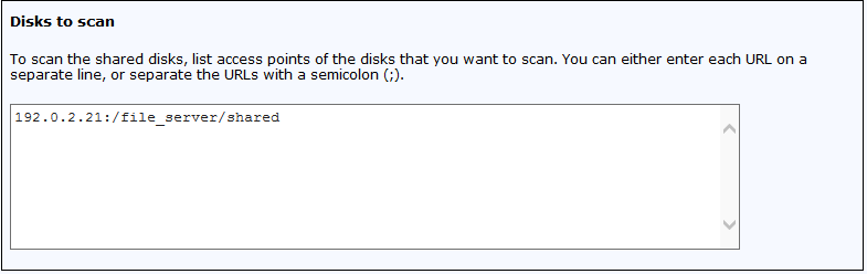 Scanning only selected shared disks