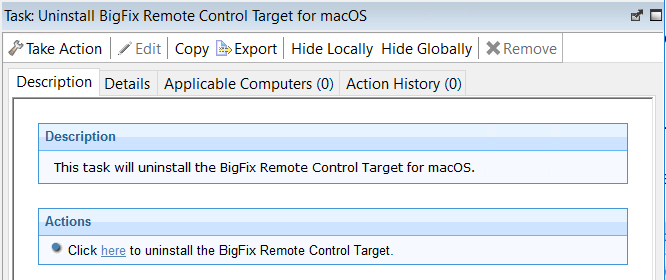 select the relevant option for determining which computers to remove the target from.