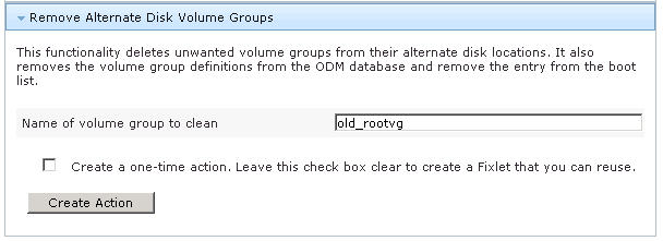 Delete unwanted volume groups