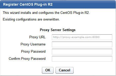 Register CentOS Download Plug-in R2 wizard
