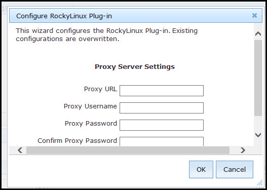 Configure Rocky Linux Download Plug-in wizard