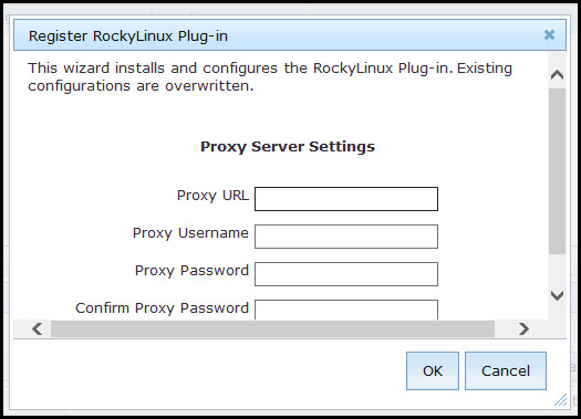 Register Rocky Linux Download Plug-in wizard