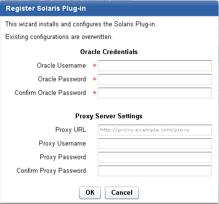 Register Solaris download plug-in wizard