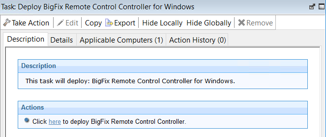 Deploying controller for windows description