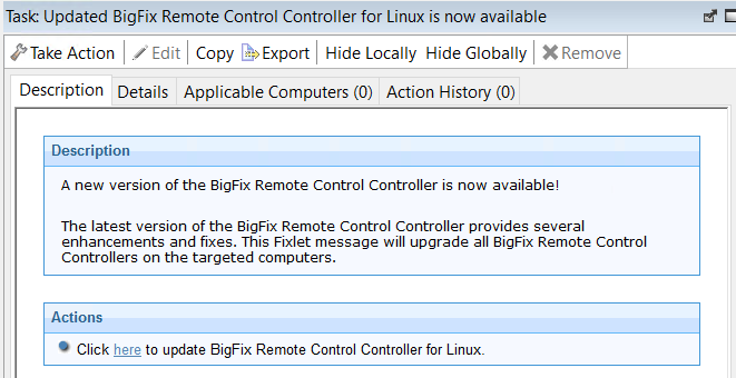 Updating controller for Linux task description