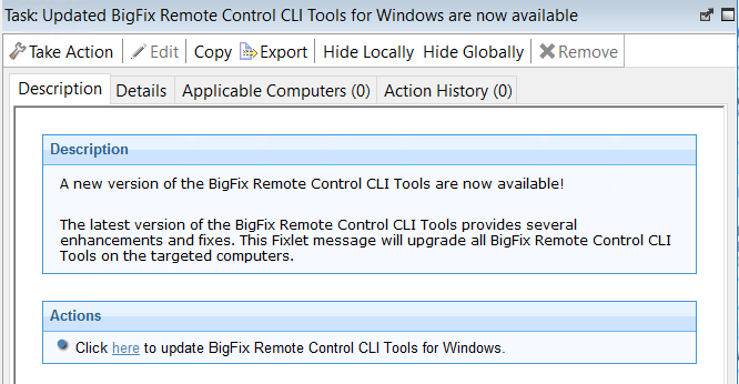 task to update the windows cli tools