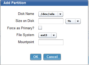Adding a partition to a Linux Bare Metal Profile