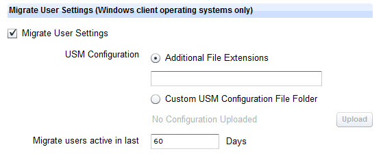 Migrate user settings in deploy to computer wizard