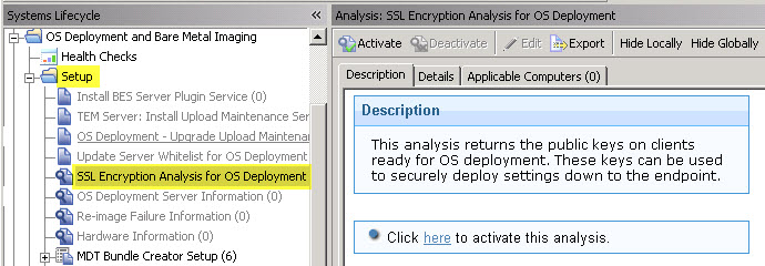Enabling SSL Encryption for OS Deployment analysis