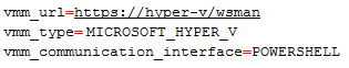Hyper-V in a configuration file