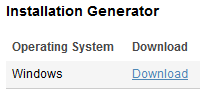 Installation Generator download