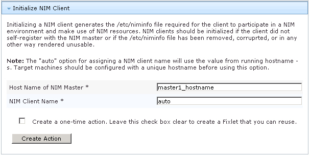 NIM client initialization