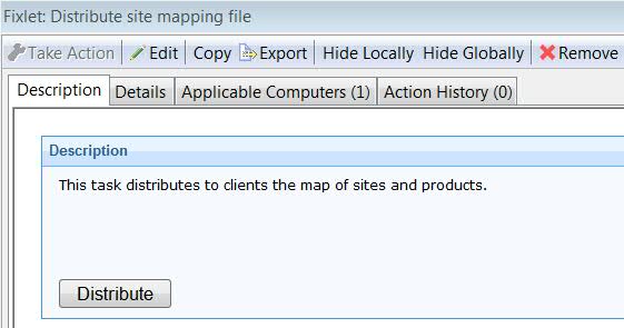 Distribute site mapping file