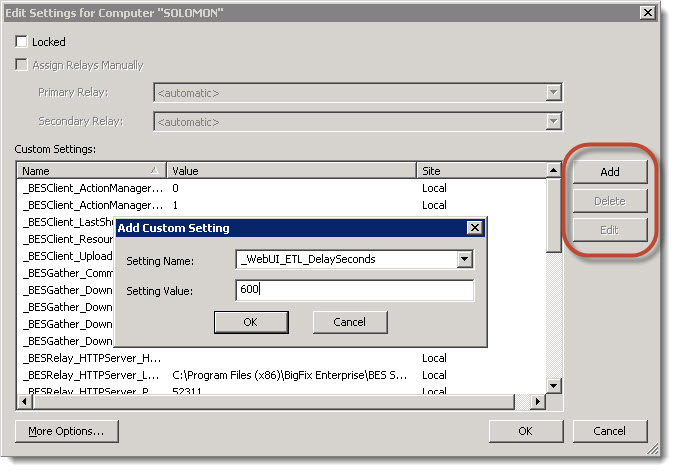 Image showing the Add Custom Setting dialog.
