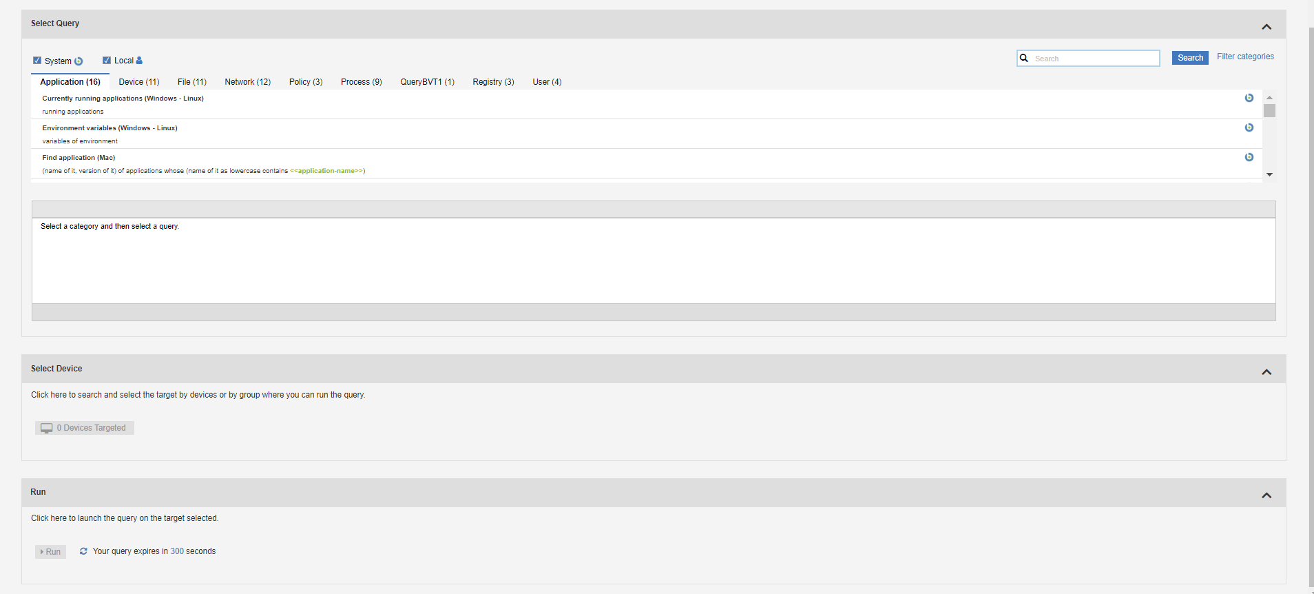Image of the main Query editor page for an Operator.