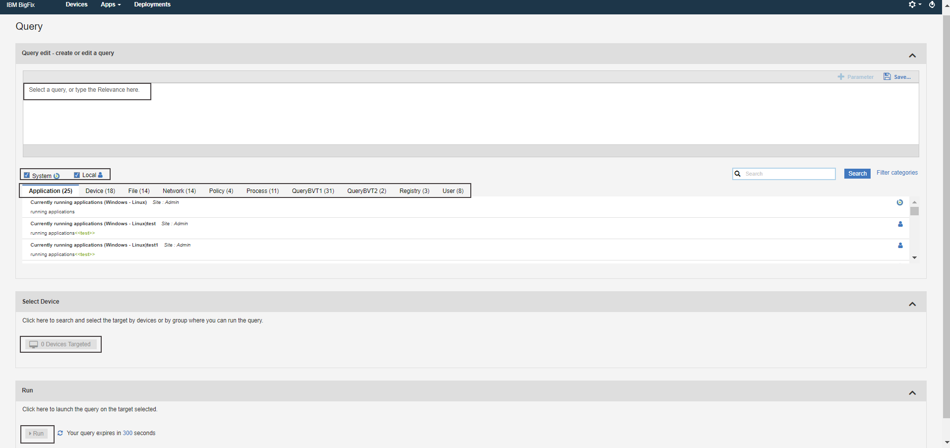 Image of the main Query editor page for a Custom Creator.