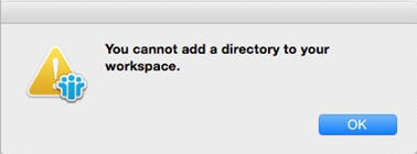 You cannot add a directory to your workspace