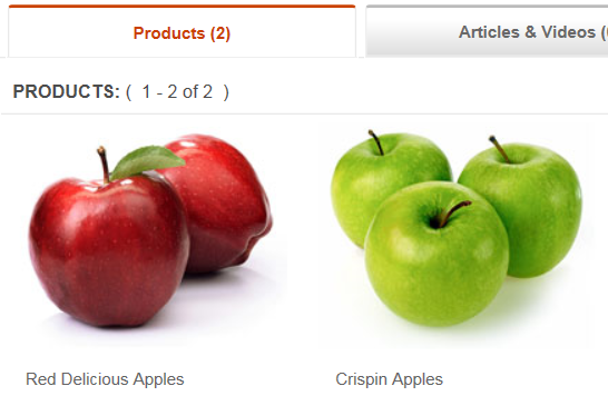 red apple search results
