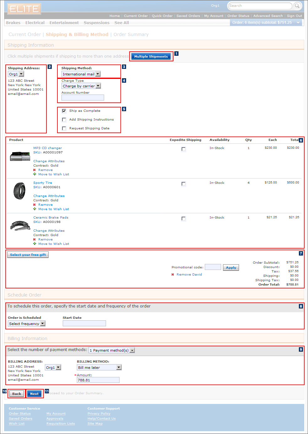 Full size image of Checkout method: Single shipping and billing address