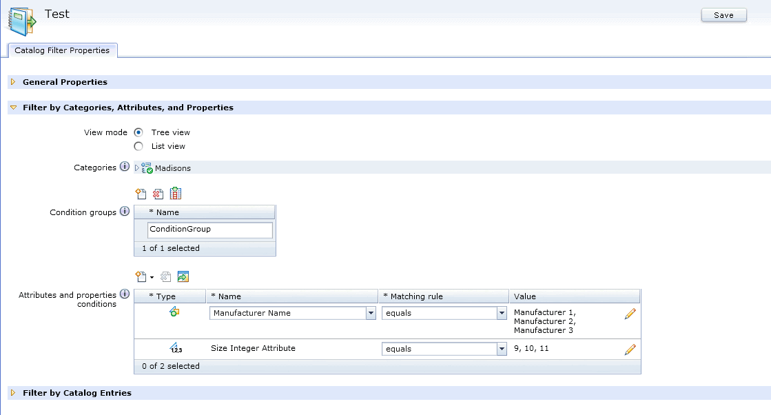 Relationship within multiple conditions in a condition group screen capture