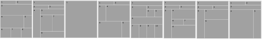 Examples of layout templates