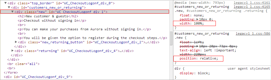 Source code for check out logo section