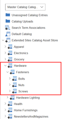 Hardware category and subcategories