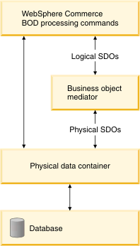 The Business Object Mediator provides access to both physical and logical data.