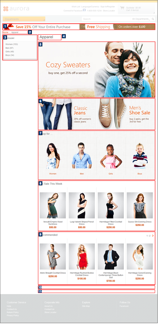 Category page without product listing