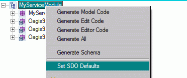 Set SDO Defaults