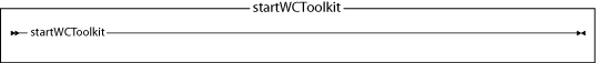 Diagram of the startWCToolkit utility, the utility does not have any parameters.