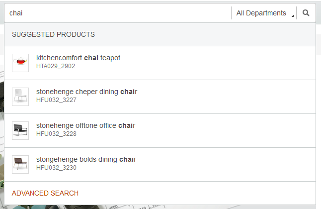 Captura de pantalla para sugerencias de productos mejoradas, incluyendo la autorización