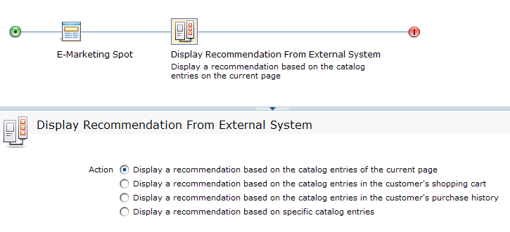 Interfaz de usuario para Mostrar recomendación de un sistema externo