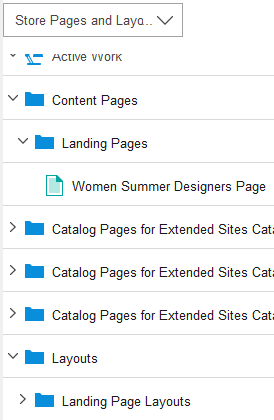 Landing page layouts folder