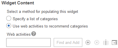 Option to use a web activity in a widget