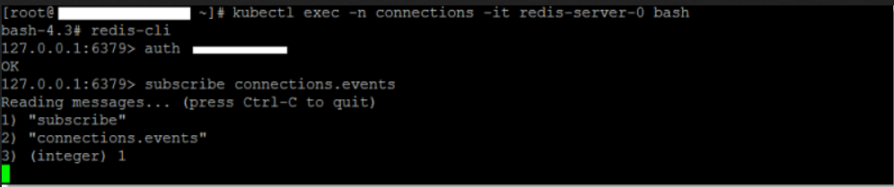 The connections.events Redis channel
