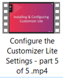 Video 5 of 5 Configure the Customizer Lite Settings