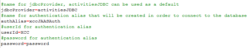 install.properties showing section for jdbc provider