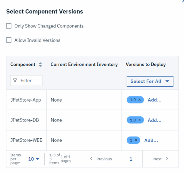Selecting the most recent version of each component