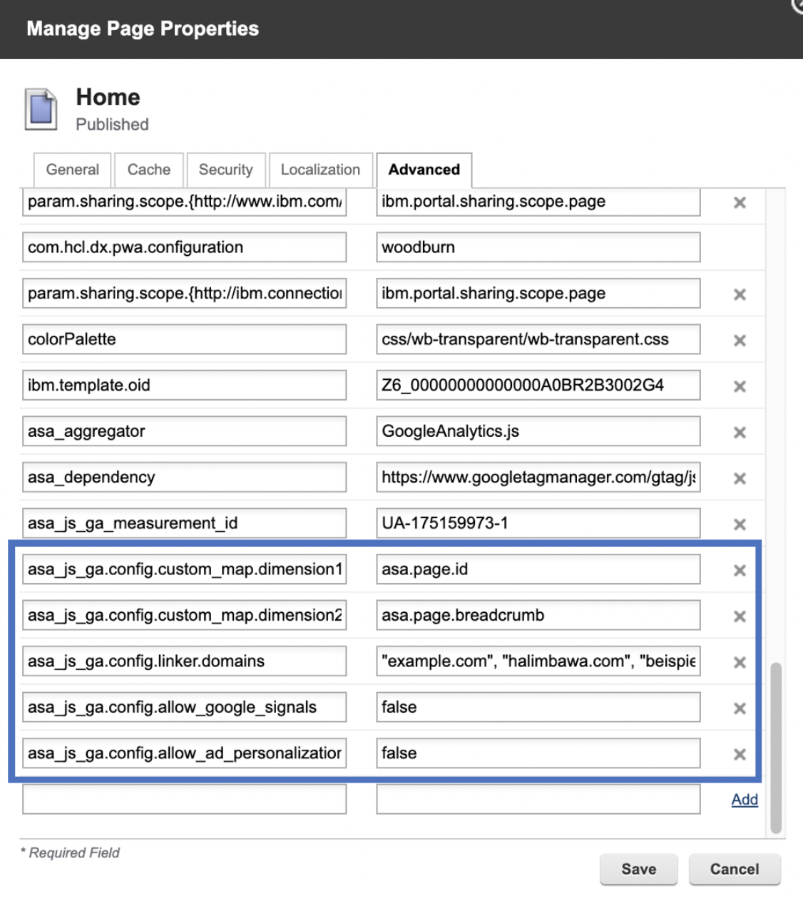 Optionally configure the DX Google Analytics Aggregator to                                     use a custom map