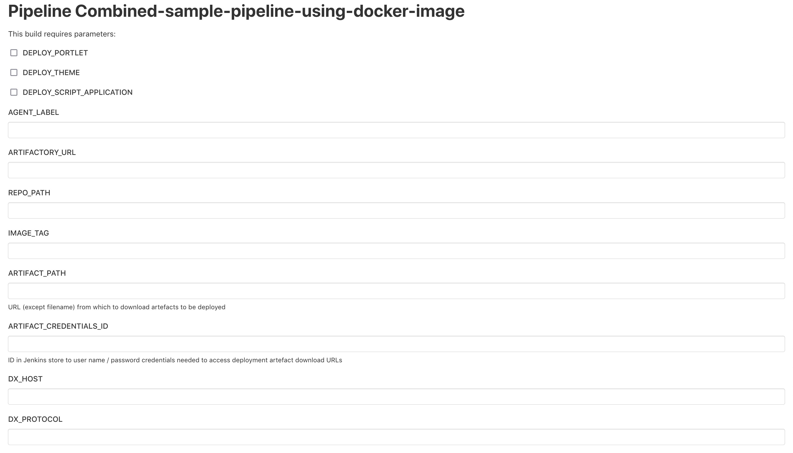 Sample pipeline for the DXClient Docker image file