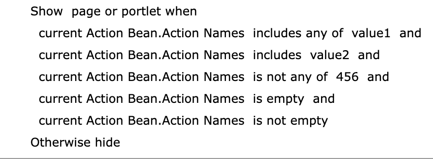 All Action Bean properties