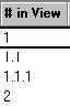 Number in view function for columns