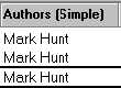 Authors simple name function for columns