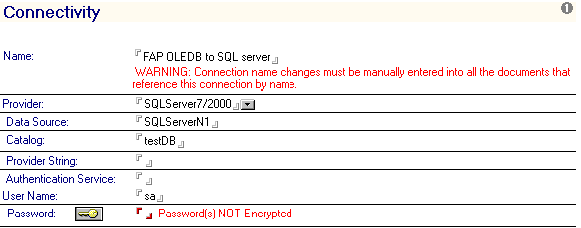 OLE DB connection document SQL server specification bmp