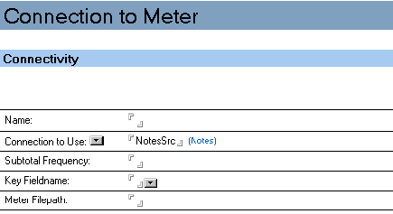 Meter metaconnection document first portion